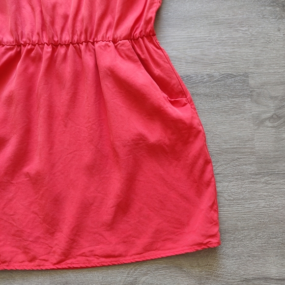 Loft82 Coral Red Tencel Minidress with Pockets Medium - Picture 8 of 14